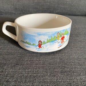 Campbell Vintage Ski Scene Ceramic Mug